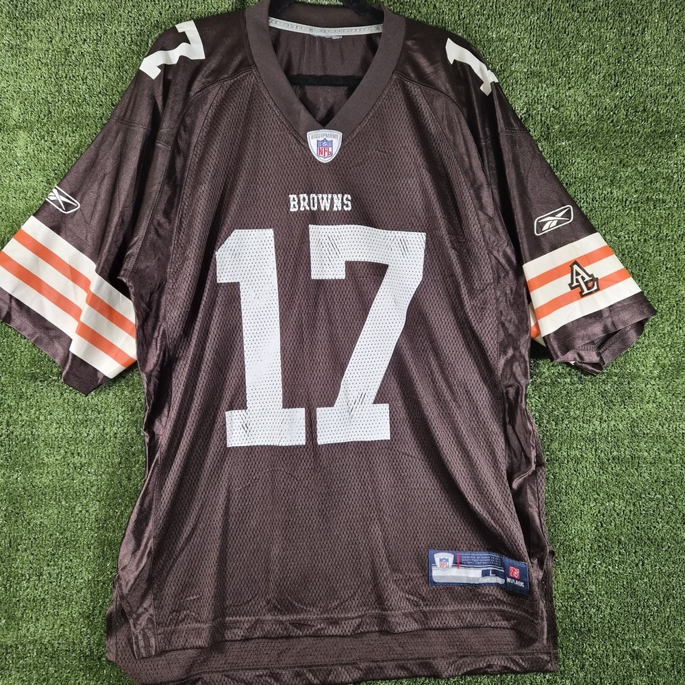 Cleveland Browns Braylon Edwards 17 Jersey Mens Large Reebok NFL Equipment Brown